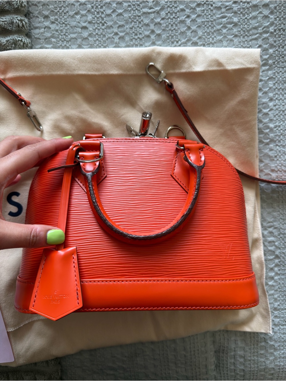 Louis Vuitton Alma BB Epi Leather Orange